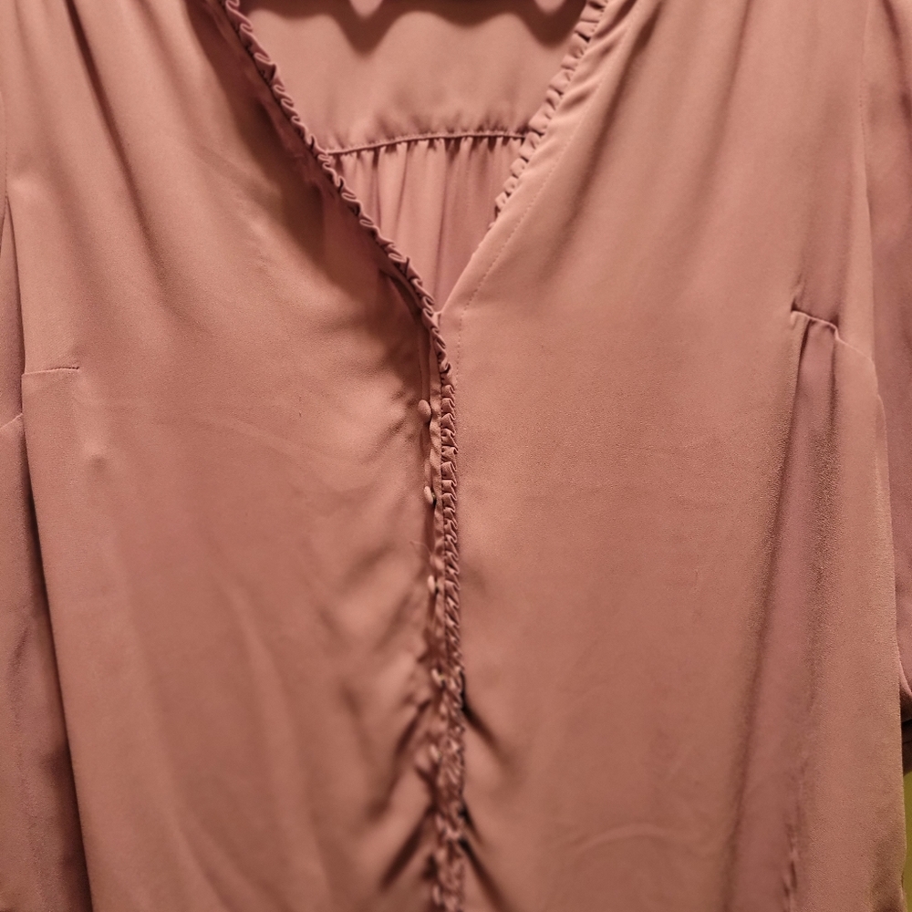 Torrid lavender colored ruffle blouse